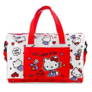 NWOT 2-Piece Hello Kitty Duffle Travel Bag